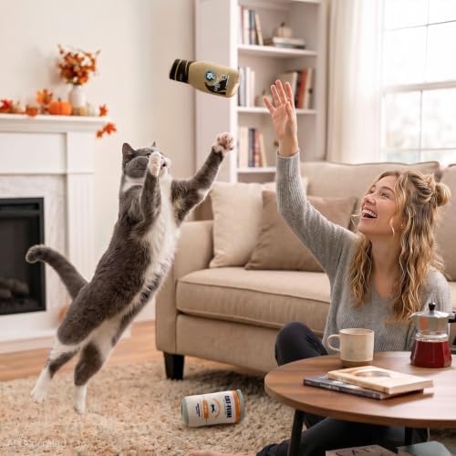 Plush Coffee Cat Toys with Refillable Pouch 2 Pack - Image 6