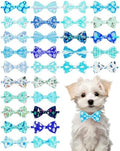 PET SHOW 30 Pack Winter Dog Bowties Bulk for Small Dogs Cats by PETSHOW