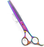 Moontay Professional 8.0" Dog Grooming Scissors Set, 4-pieces Straight, Upward Curved, Downward Curved, Thinning/Blending Shears for Dog, Cat and Pets, JP Stainless Steel, Multicolour | Straight, Upward Curved, Downward Curved, Thinning/Blending Shears...