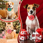Sumind 80 Pcs Christmas Dog Collar Bows Bulk Xmas Bow Ties Flowers Charms Grooming for Small Medium Large Dogs Cats Pet Holiday Party Decoration Costume Supplies - Image 4