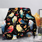 Parrot Bird Throw Blanket Cute Cockatiel Stuff Gifts for Kids Girls Boys Adults Women Men Soft Cozy Warm Plush Fluffy Fuzzy Fleece Blanket Decor 60''X80'' - Image 5