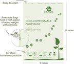 Pawtopia Pet Waste Bag Duo - 240 Standard Sized-Dog Poop Bags (16 rolls) + 100 Extra Large Cat Litter Bag with Handles (1 big roll), Vegetable Starches, Tuv Austria, Leak-Proof, Yard Pickup | Standard Poop Bags for Dogs plus XL Cat Litter Bags with Han...