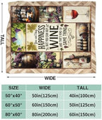 Vintage Wine Blanket for Girls Women Men Adults Soft Cozy Fleece Wine Estates Throw Blankets Winery Gifts Warm Flannel Plush Stuff Lightweight Decorative for Couch Bed Sofa 50"X40" - Image 7