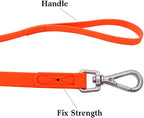 Waterproof Dog Training Leash 50FT 30FT 15FT 10FT 5FT Heavy Duty Recall Long Lead for Large Medium Small Dogs (10FT, Orange)
