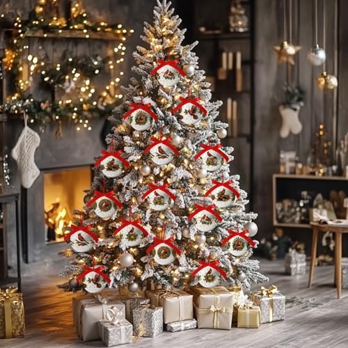 Christmas Decor - Cardinal Christmas Tree Decorations Religious Jesus Hanging Ornaments Balls, Cute Decorations Ball 2.36 Inch for Xmas Tree Party Home Holiday，Xmas Gifts Set of 16Pcs - Image 4