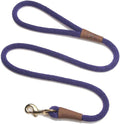 Mendota Pet Snap Leash - British-Style Braided Dog Lead, Made in The USA - Purple, 1/2 in x 4 ft - for Large Breeds
