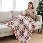 Gogreen Cozy Christmas Blanket - 300 GSM Flannel Throw Size for Home Decoration - Ultra Soft (Christams Check, Throw - 50" x 60") - Image 6