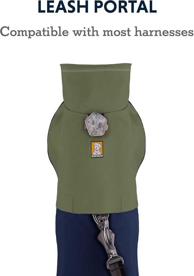 Ruffwear, Sun Shower Dog Raincoat, All-Weather Jacket, Waterproof, Windproof & Lightweight, Midnight Blue, X-Small