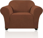 Stretch Chair Cover Chair Slipcovers with Arms 1-Piece Chair Sofa Slipcovers or Living Room Non Slip Armchair Cover Furniture Protector Dogs Pet Friendly(Armchair, Caramel)