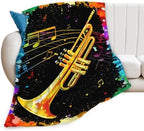 Trumpet Blanket Trumpet Throw Stuff Gifts for Music Lovers 80"x60" by Unknown