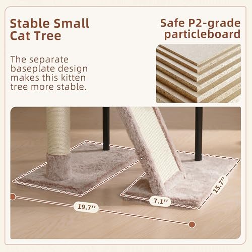 Gitelsnour Cat Tree Tower for Indoor Cat, Top Platform with Toy, GCT006SMU - Image 5