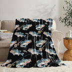 Bass Fish Blanket for Girls Women Boys Men Adults Kids Soft Cozy Fleece Fishing Throw Blankets Fisherman Gifts Warm Flannel Plush Lightweight Decor for Couch Bed Sofa 80"X60" - Image 4