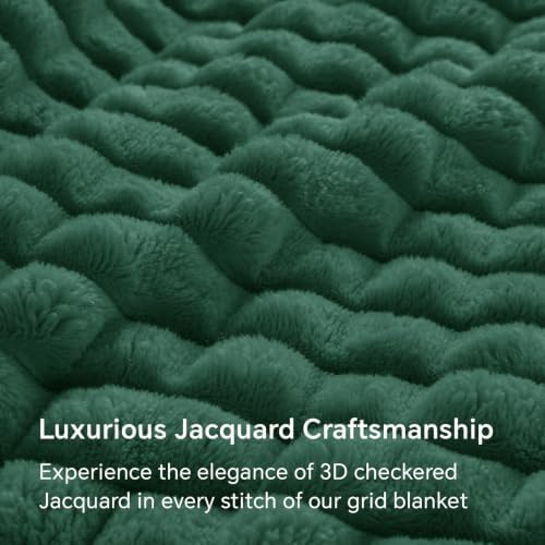 BEDELITE Emerald Green Fleece Twin Throw Blanket for Bed, 60x80 Inch - Image 4