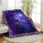 Dragonfly Blanket for Girls Women Boys Men Adults Kids Soft Cozy Fleece Purple Galaxy Starry Dragonfly Throw Blankets Gifts Warm Flannel Plush Lightweight Decor for Couch Bed Sofa 50"X40" - Image 3