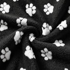 Horaldaily Black Dog Paw Shape 3D Textured Throw Blanket 50x60 - Image 6