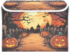 Bolaz Storage Bins with Lids and Handles,Halloween Night Pumpkin Skull Storage Box Storage Basket with Cover Collapsible Organizer Containers for Home Closet, Shelves - Image 2