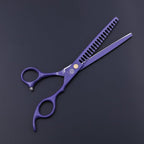 Purple Dragon 7.0 inch Professional Dog Grooming Hair Cutting Scissor | Japan 440C Stainless Steel, for Pet Groomer or Family DIY Use