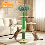 40" Cat Scratching Post,Natural Sisal Rope Cat Scratcher Tree - Image 6