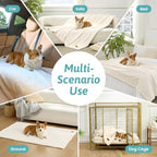 COZY KISS Waterproof Pet Blanket for Large Dog & Cat, 40x60 inch Cream - Image 5