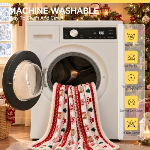 Luciphia Waterproof Dog Blanket, Reversible Sherpa Fleece for Couch Cover - Image 6