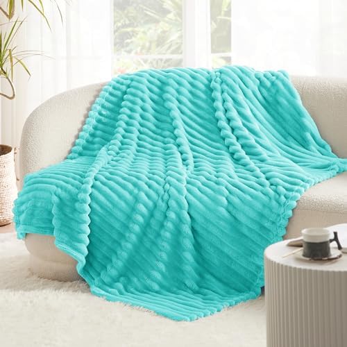 Bedsure Soft Throw Blanket for Couch Decor Gifts Blue Fog 50"x70" - Image 5
