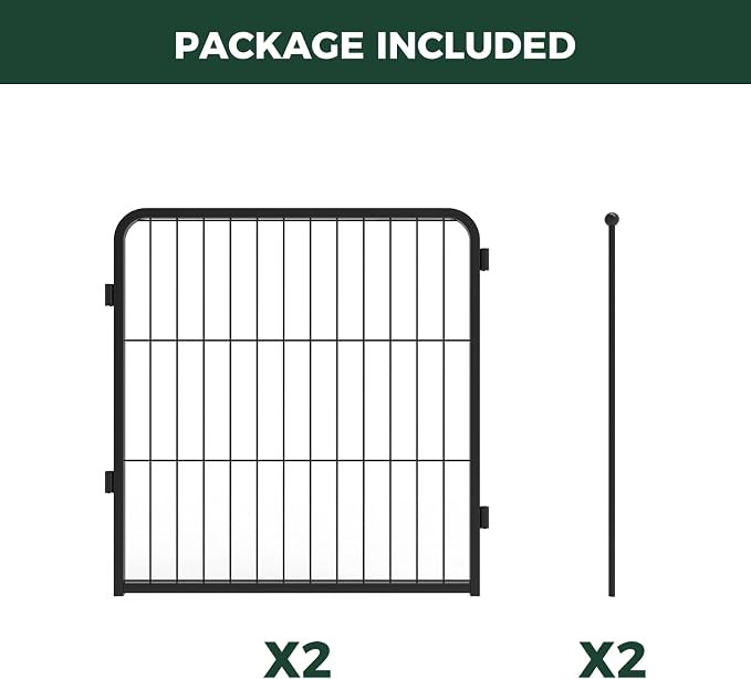 FXW 2 Add-on Wire Panels for AuraSpace Pro Dog Playpen, 24" H | Fits AuraSpace Pro Acrylic & Wire Mesh Indoor Dog Playpen 24"H, Includes 2 Panels