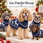Dog Sweater for Medium Dogs Girl Boy Winter, Dog Clothes, Blue, XL - Image 6