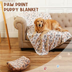 Tatuo 4 Pcs Fleece Dog Blanket for Puppy Cat, Mixed, 72 x 72 in, Paw - Image 2