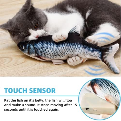 Tocirelo Cat Toys Flopping Fish with Catnip, Moving Interactive Cat Toy - Image 2