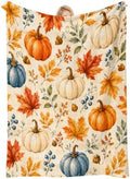 Cozy Fall Blankets and Throws, Pumpkin Blanket for Couch, Autumn Throw Blanket 40" x 60" by COMFAR