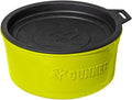 Dog Bowl with Spill-Proof Travel Lid, Yellow Green, 7-Cup Bowl | Yellow Green 7-Cup Dog Bowl, Spill-Proof Travel Lid, BPA-Free, Rust-Proof, Shock-Resistant, Stackable and Dishwasher Safe