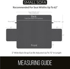 Sofa Shield® Couch Slip Covers for Dogs, Reversible Furniture Protector with Strap, Stain and Tear Resistant Cushion Cover, 62 inch Seat, Machine Washable Slipcover Dog Pets Cats, Charcoal