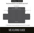 Sofa Shield® Couch Slip Covers for Dogs, Reversible Furniture Protector with Strap, Stain and Tear Resistant Cushion Cover, 62 inch Seat, Machine Washable Slipcover Pets, Cats, Seafoam Cream