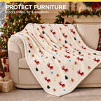 Luciphia Waterproof Dog Christmas Blanket Fleece Sherpa Reversible Soft - Image 5