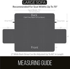 Sofa Shield® Couch Slip Covers for Dogs, Reversible Furniture Protector with Strap, Stain and Tear Resistant Cushion Cover, 70 inch Seat, Machine Washable Slipcover Pets, Cats, Latte Linen