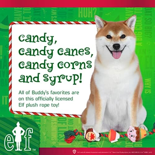 Elf Holiday Buddy Candy and Maple Syrup Rope Dog Toy, 15 Inch - Image 3