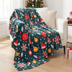 Gogreen Cozy Printed Throw Christmas Blanket - 300 GSM Fleece Throw Size for Home Decoration, Ultra Soft Microfiber Blanket (Throw - 50" x 60", Christmas Light) by GOGREEN