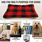 Red and Black Buffalo Plaid Dog Bed Mat for Small Dog Puppy Cat Kitten, Classical Lumberjack Plaid Ultra Soft Pet Bed Mattress for Crate with Anti-Slip Washable, 18 x 24 Inches - Image 5
