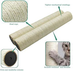 Cat Scratching Post Replacement Pole, 2 PCS 15.7in Cat Tree Replacement Post, Natural Sisal Cat Tree Replacement Parts with M8 Screws, Cat Scratch Post for Refurbishment (15.7in/40cm) - Image 4