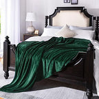 Forest Green Fleece Plush Throw Blanket 108"x90"for Couch Fuzzy Cozy by JIAHANNHA