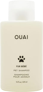 OUAI Fur Bébé Pet Shampoo - Cat & Dog Shampoo for Gentle Cleansing, Hydration & Shine - Vegan & Cruelty-Free Pet Supplies with Aloe Vera & Panthenol - Mercer Street Scent (16 Fl oz)
