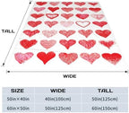 Valentine's Day Love Hearts Throw Blanket, Soft Lightweight Flannel Blanket, Wedding Anniversary Birthday Gifts for Girlfriend Wife, Anti-Pilling Blankets for Bed Sofa Couch Chair, 60 x 50 Inch - Image 7