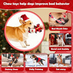 SZEE Dog Christmas Toys for Medium & Big Pets [3 Pack], Premium Dog Gifts, Christmas Doggy Plush Squeaky Chew Toys - Santa, Reindeer, Snowman - Image 4