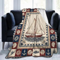 Sailboat Nautical Blanket Ocean Coastal Throw Stuff Gifts 50"x40" by Unknown