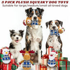 Christmas Dog Toys Set of 5pack Stuffed Gift for Puppy - Image 4