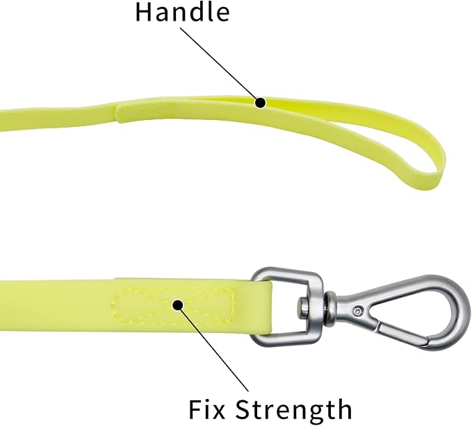Waterproof Dog Training Leash 50FT 30FT 15FT 10FT 5FT Heavy Duty Recall Long Lead for Large Medium Small Dogs (50FT, Light Yellow)