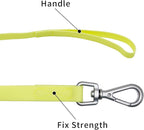 Waterproof Dog Training Leash 50FT 30FT 15FT 10FT 5FT Heavy Duty Recall Long Lead for Large Medium Small Dogs (5FT, Light Yellow)