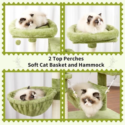 Gitelsnour Cat Tree, 71'' Tower for Large Cat with Scratching Post, GCT032GR - Image 6
