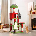 YITAHOME 54in Christmas Cat Tree Tower for Indoor Cats with Cat Condos by YITAHOME