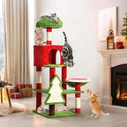 YITAHOME 54in Christmas Cat Tree Tower for Indoor Cats with Cat Condos by YITAHOME